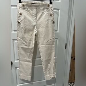 Jules & Leopold Cream Pants with Gold Button